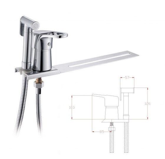 Смеситель для биде крепление на унитаз DIVINO  D1024-3