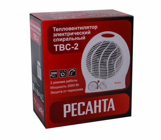 Тепловентилятор ТВС-2 (2 кВт) Ресанта 67/2/2
