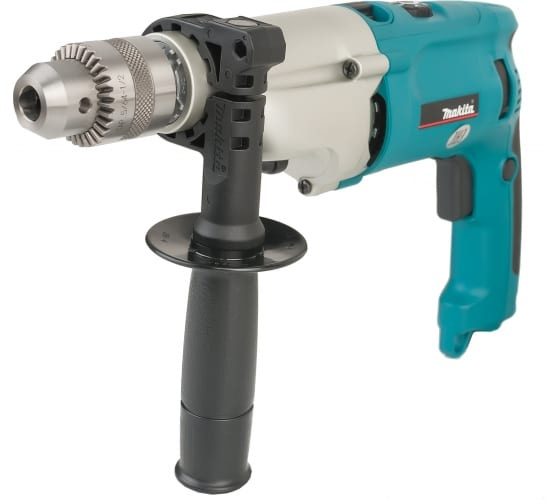Дрель  сетевая ударная MAKITA HP2070F  (1010 Вт, патрон 13мм, 2скор, 2,4кг,подсветка, кейс)